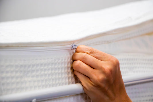CleverNest Zippered Bedding with Removable Sheets - Cotton Waffle