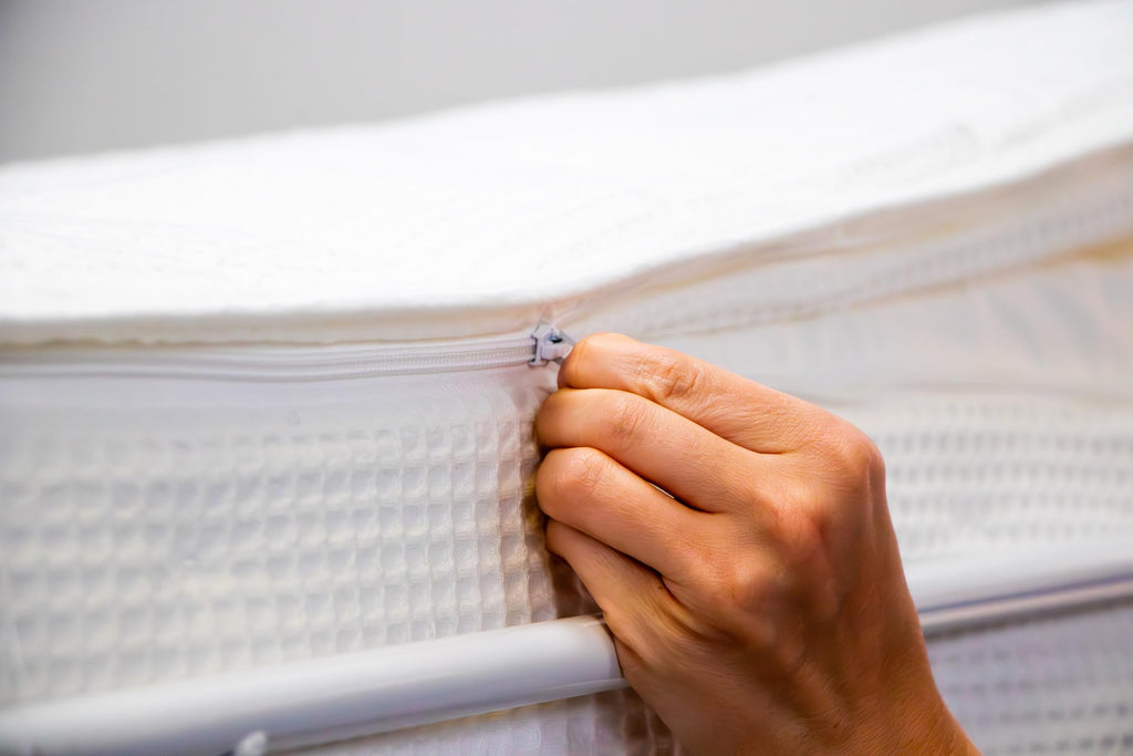CleverNest Zippered Bedding with Removable Sheets - Cotton Waffle