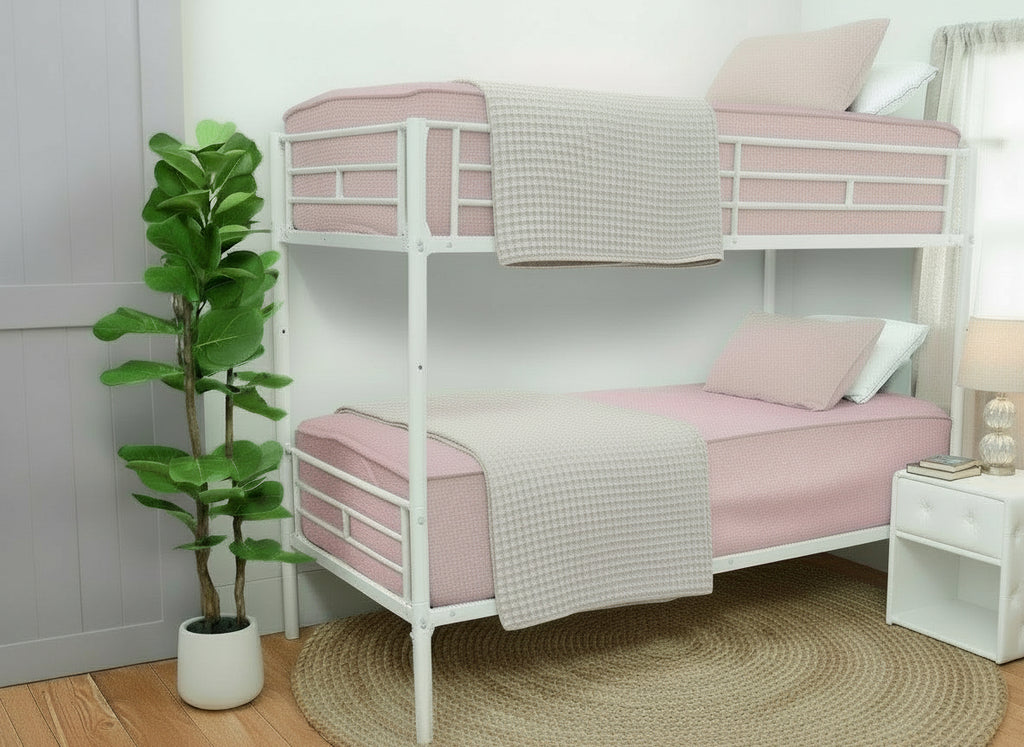 Zippered Comforter Bedding Set with Removable Cotton Sheets for Kids, bunk Bed and daybed - Easy to Make Bedding