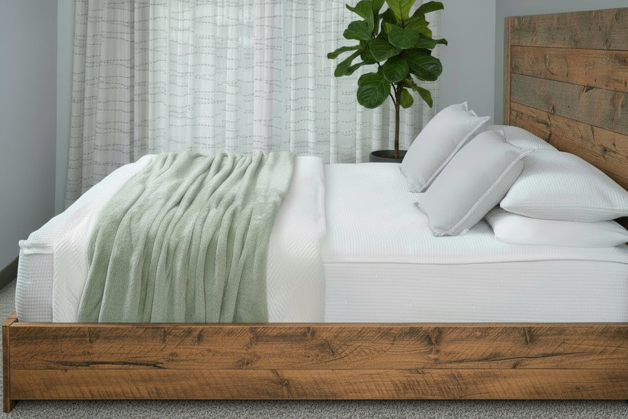 CleverNest Zippered Bedding with Removable Sheets - Cotton Waffle