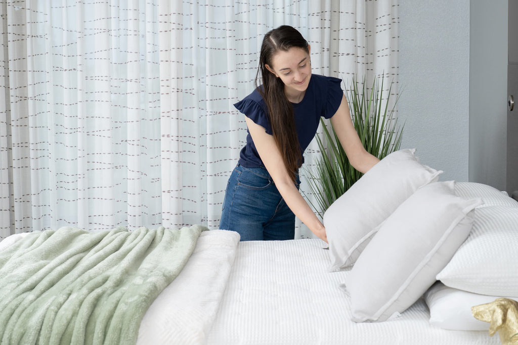CleverNest Zippered Bedding with Removable Sheets - Cotton Waffle