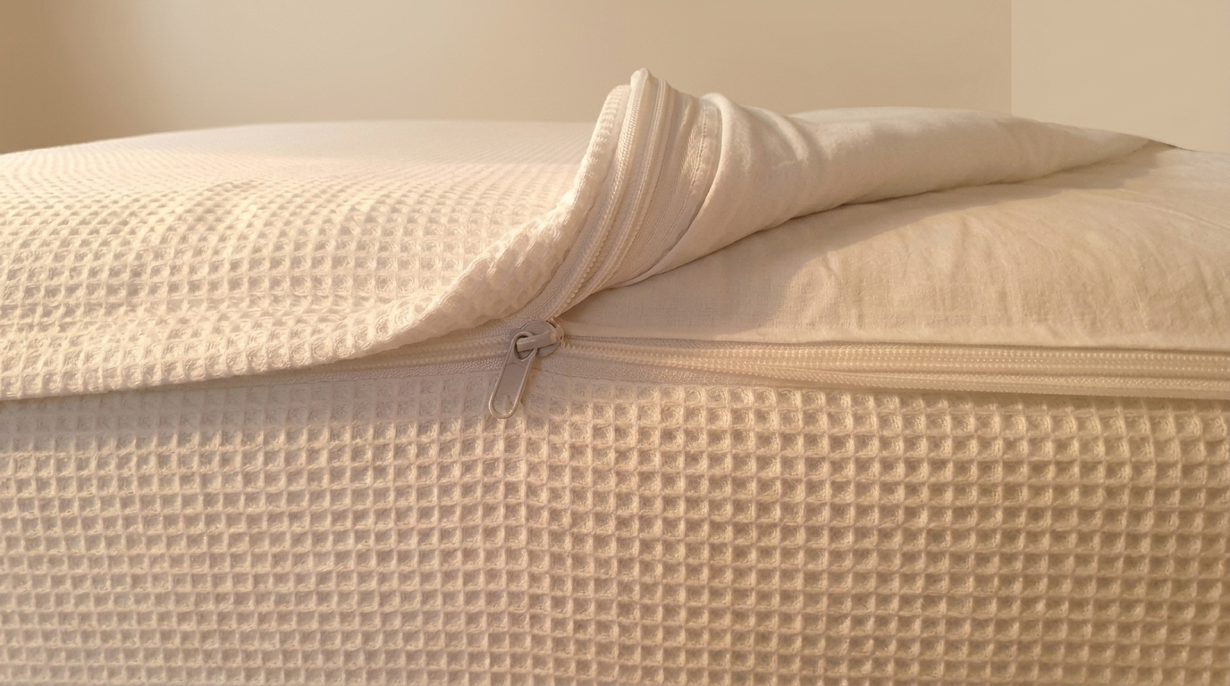 Zippered Bedding with Removable Sheets - White
