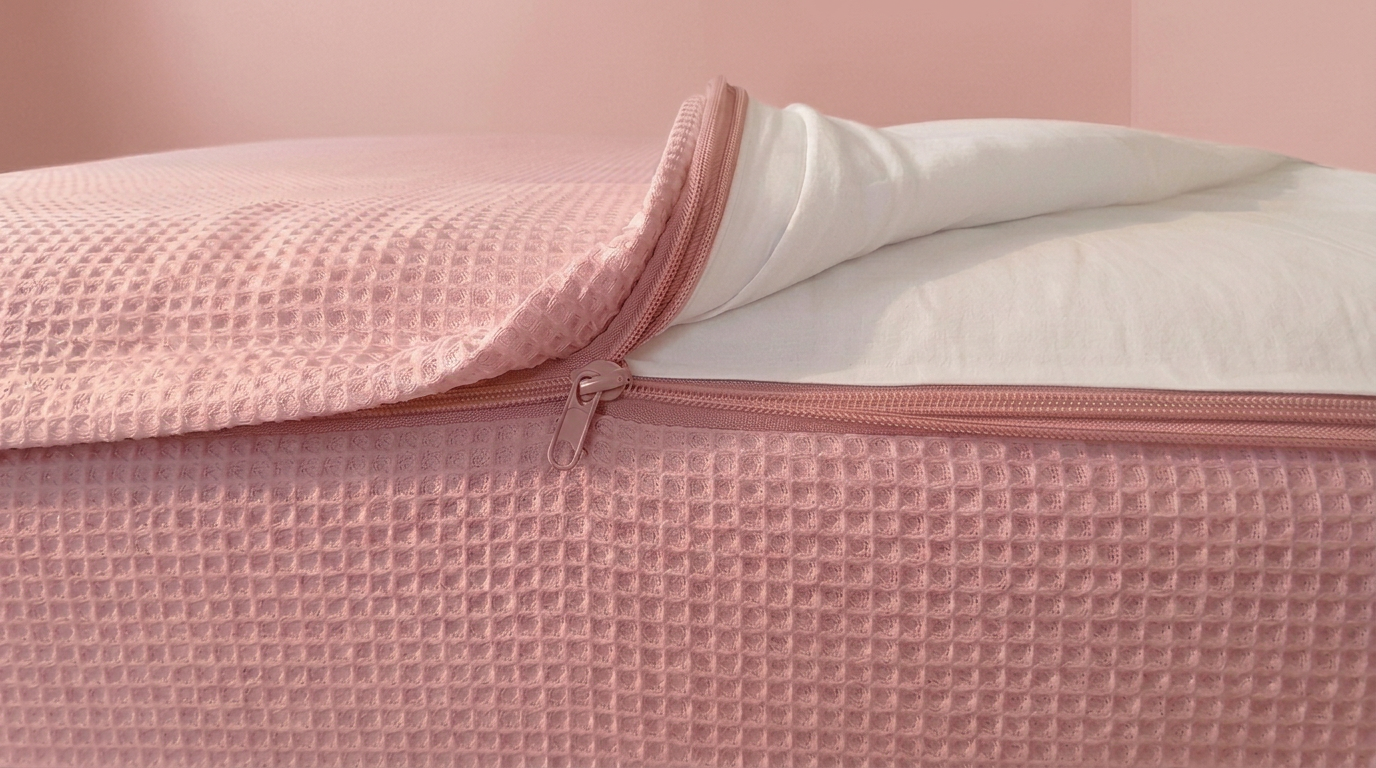 Zippered Bedding with Removable Sheets - Pink