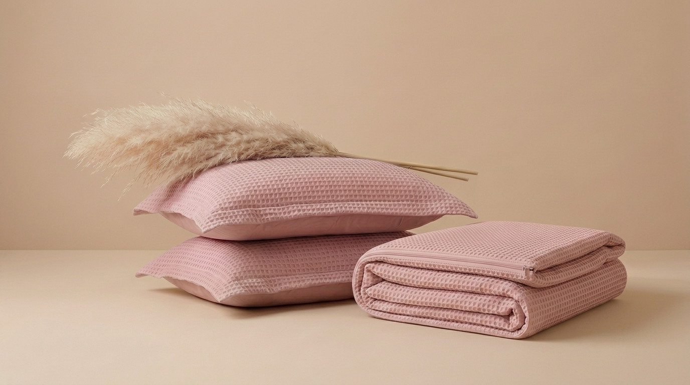 Zippered Bedding with Removable Sheets - Pink